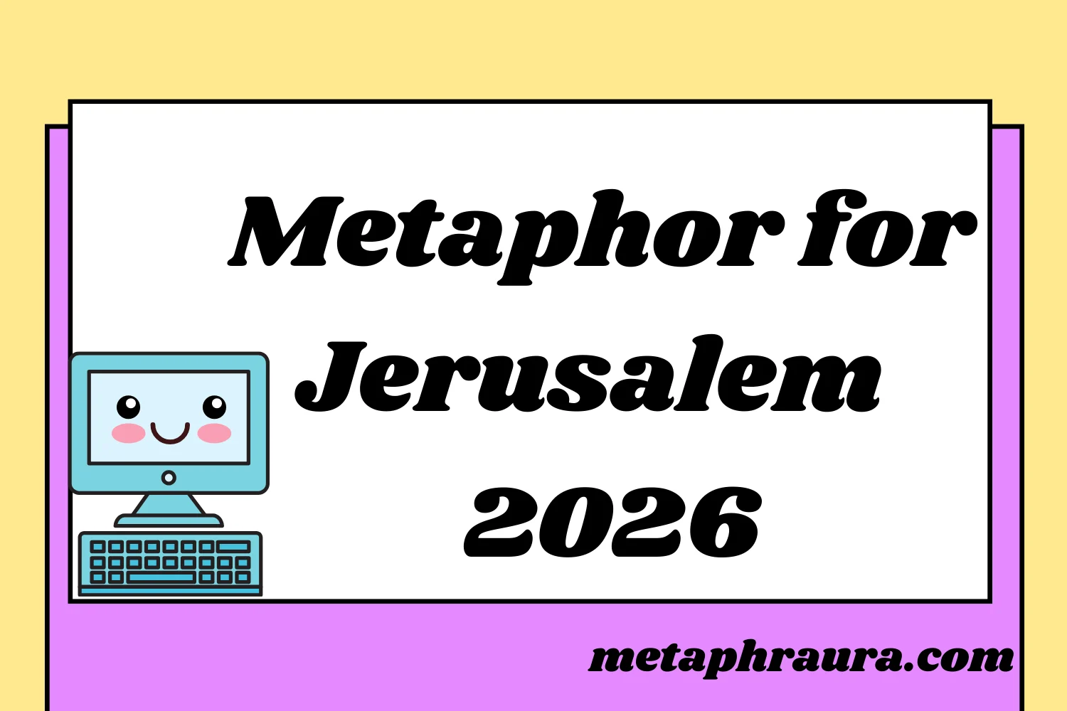Metaphor for Jerusalem Crossword 2026