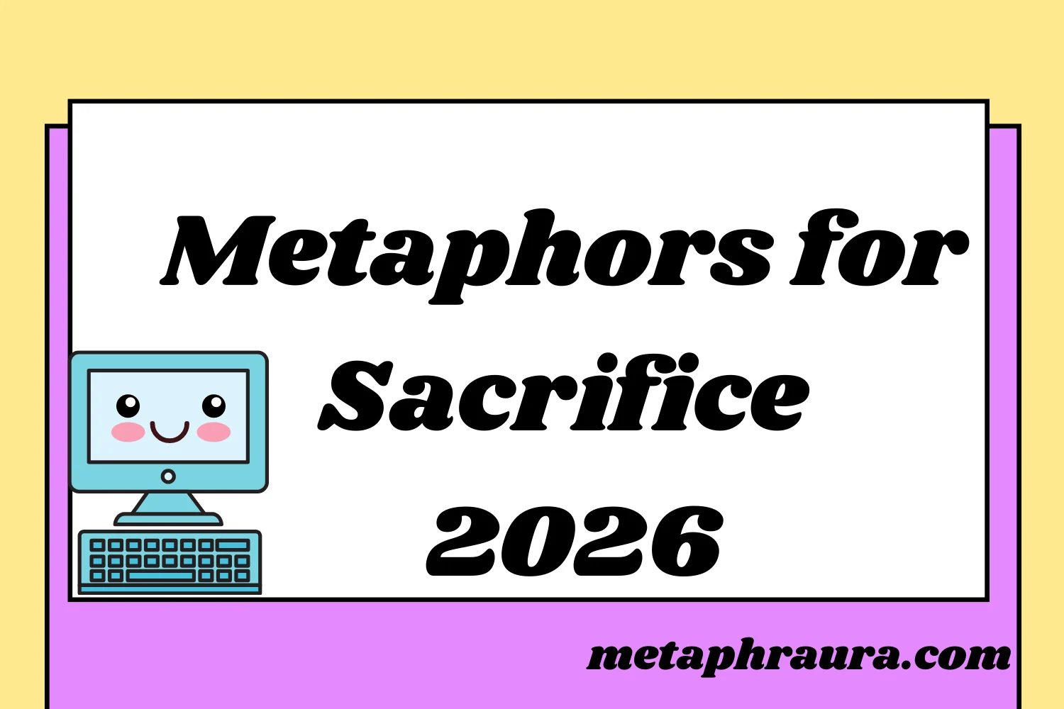 Metaphors for Sacrifice 2026